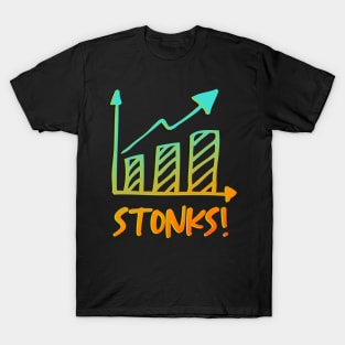 Stonks- Funny Stocks Stock Market Finance Trader T-Shirt